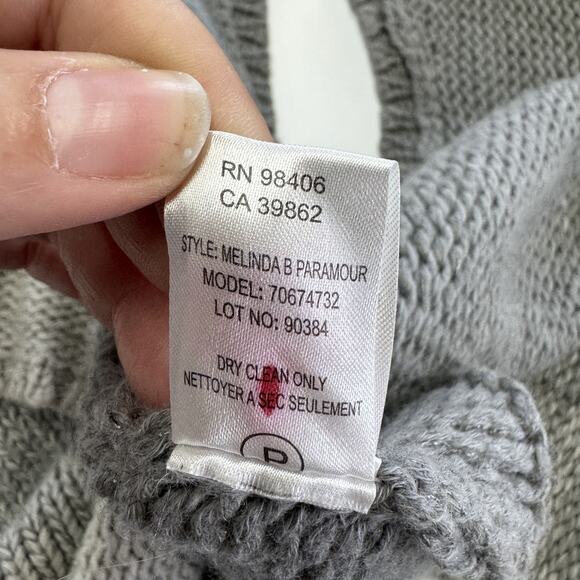 Theory Sweater Vest Womens Medium Gray Melinda B Paramour Cashmere Blend Drape - Picture 4 of 8